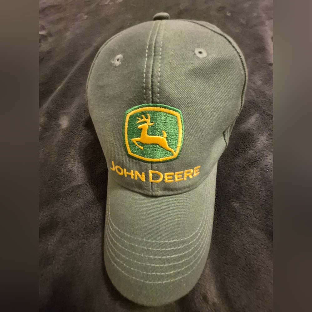 John Deere Green Cap with Yellow Accents